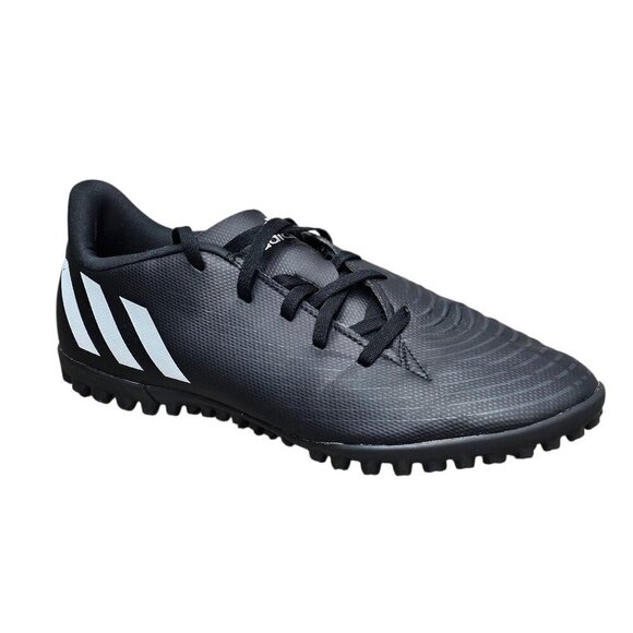 adidas Men\'s PREDATOR EDGE.4 Artificial Turf Black & White Athletic Soccer Shoes main image 2